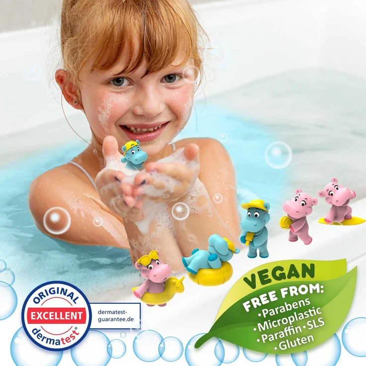INKEE - Surprise Fun Beach Badekugeln Kinder mit Überraschung, Badebomben Kinder mit Hippo Stempel Badezusatz für die Badewanne- 43417, 1 Stück, zufällige Auswahl – Bild 7
