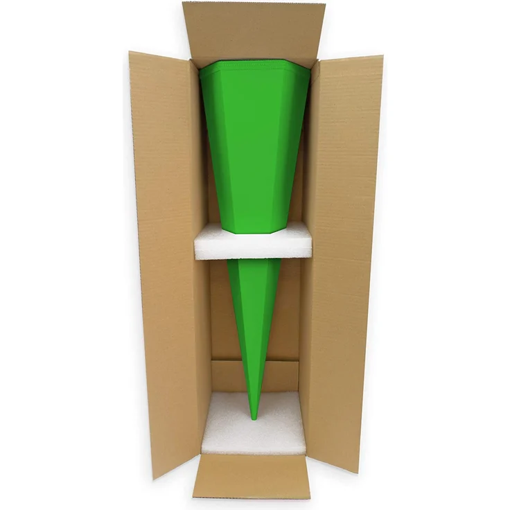 itenga Bastelschultüte 85 cm eckig Schultütenrohling mit Tüllverschluss (Grün) – Bild 2