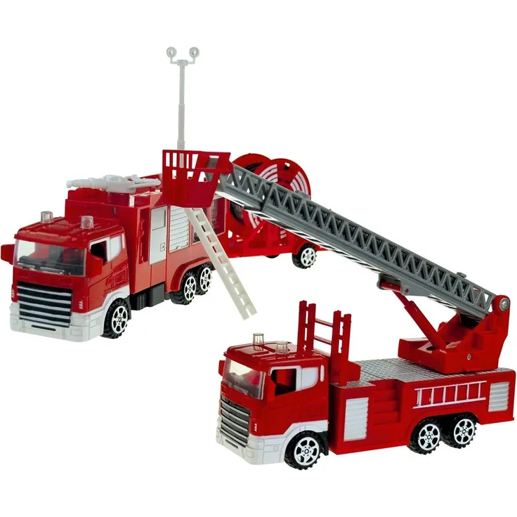 Happy People 34423 Feuerwehrstation-34423 Feuerwehrstation-Set, rot