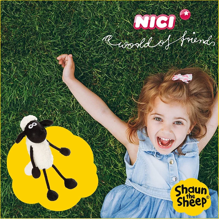 NICI Kuscheltier Shaun das Schaf 25 cm – Schaf Plüschtier für Mädchen, Jungen & Babys – Flauschiges Stofftier Schaf zum Kuscheln, Spielen und Schlafen – Gemütliches Schmusetier für jedes Alter – 45845 – Bild 6