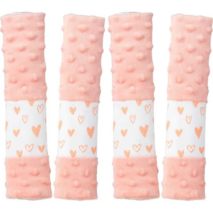 4 Stück Gurtpolster Auto Kinder Mädchen,gurtschutz kinder auto,Kinder Auto Sicherheitsgurt,Gurtschoner Kissen Autositz Gurt Fahrradsitz Gurt Gurtpolster für Sitzerhöhung Gurtschutz (Rosa 25 * 5. 7cm)