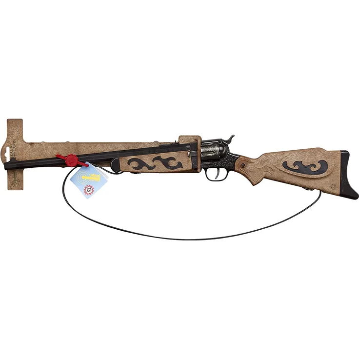 Schrödel J.G. Buffalo Gun: Spielzeuggewehr für Cowboy- und Sheriff-Spiele sowie Cosplay, für 12-Schuss-Munition, 77 cm, grau / braun (604 8391)