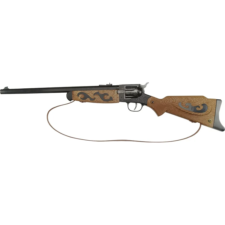 Schrödel J.G. Buffalo Gun: Spielzeuggewehr für Cowboy- und Sheriff-Spiele sowie Cosplay, für 12-Schuss-Munition, 77 cm, grau / braun (604 8391) – Bild 2