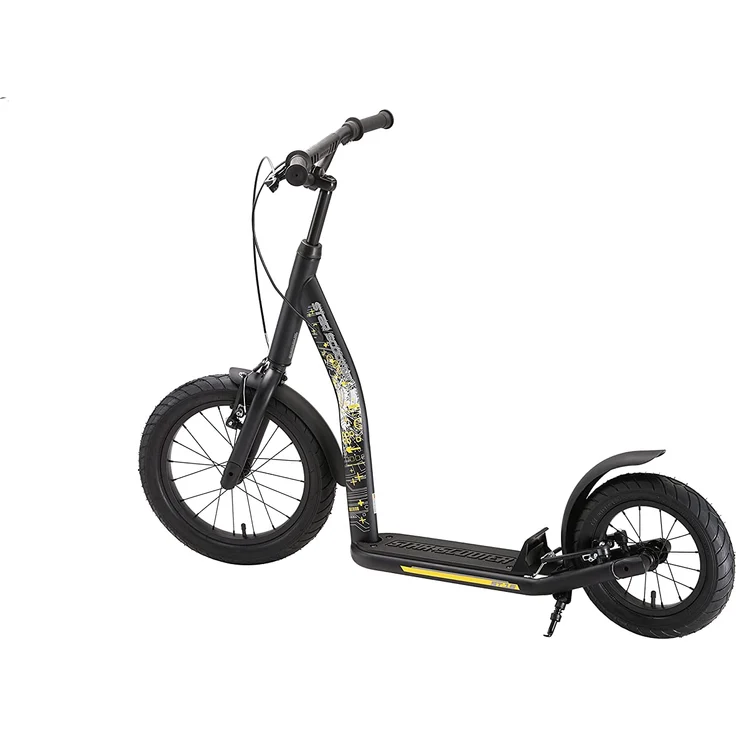 BIKESTAR Tretroller Kinderroller ab 8 Jahre | 16 Zoll New Gen Sport | Schwarz – Bild 4