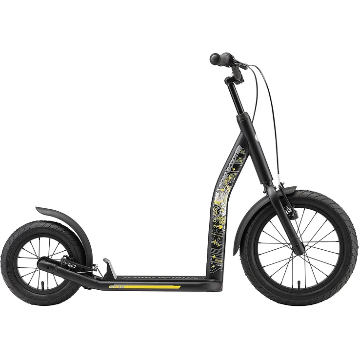 BIKESTAR Tretroller Kinderroller ab 8 Jahre | 16 Zoll New Gen Sport | Schwarz – Bild 2
