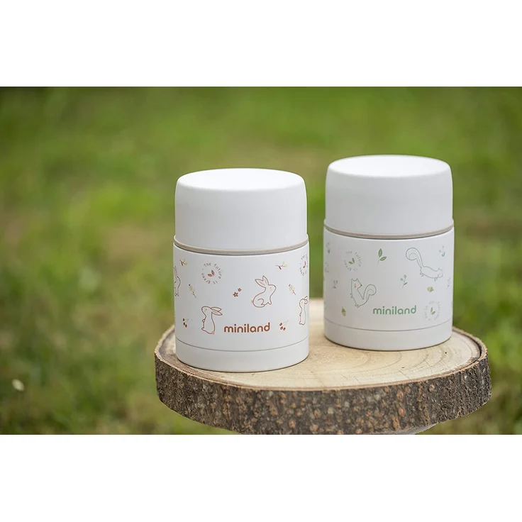miniland Thermobehälter natur food thermos grün 600 ml – Bild 3