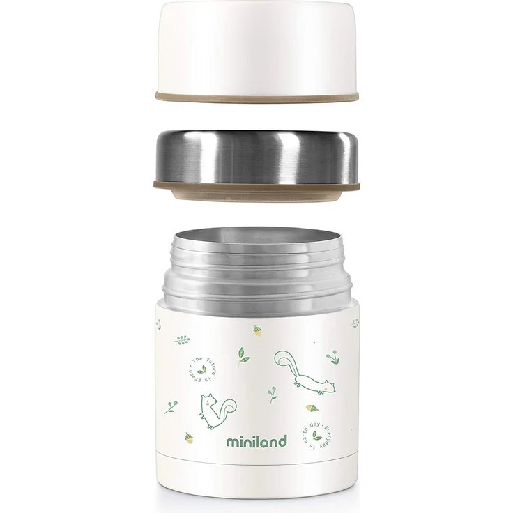 miniland Thermobehälter natur food thermos grün 600 ml – Bild 2