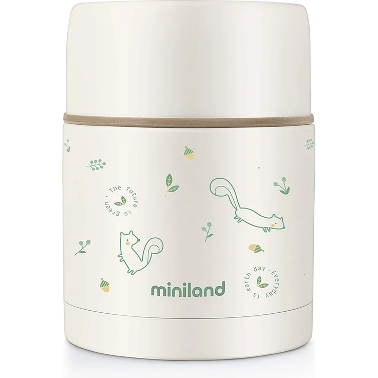 miniland Thermobehälter natur food thermos grün 600 ml – Bild 1