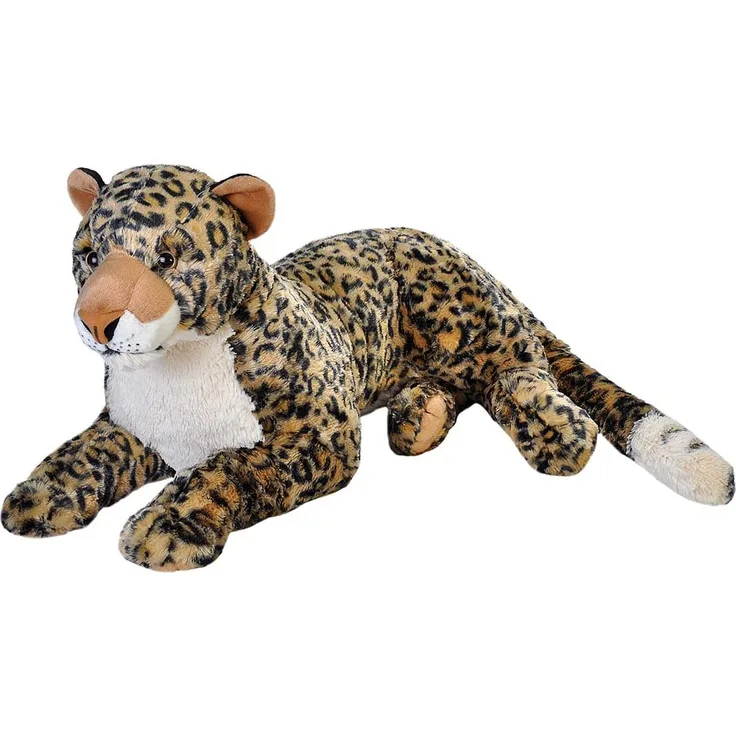 Wild Republic 19798 Jumbo Plüsch Leopard, großes Kuscheltier, Plüschtier, Cuddlekins, 76 cm