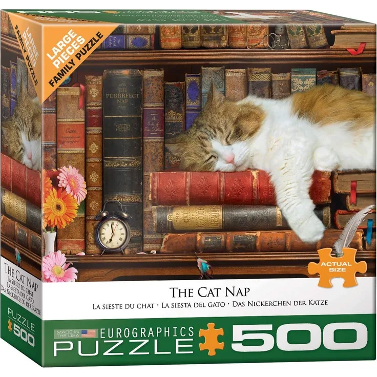 Eurographics 6500-5545 - Family Puzzle, The Cat Nap, Katzen, 500 Teile