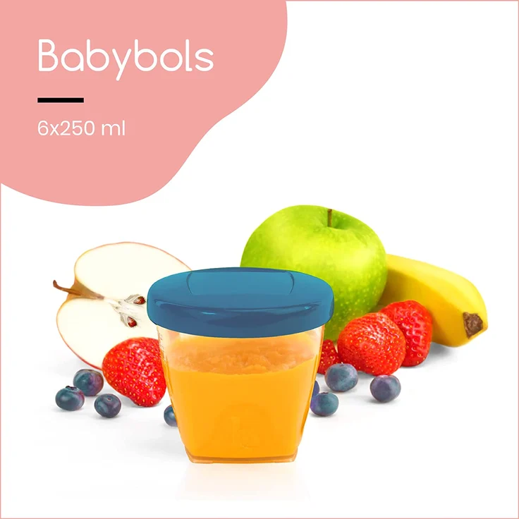 Babymoov Babybols Aufbewahrungsbehälter für Babynahrung, hermetischer Drehverschluss, 6-teilig, 250 ml – Bild 2