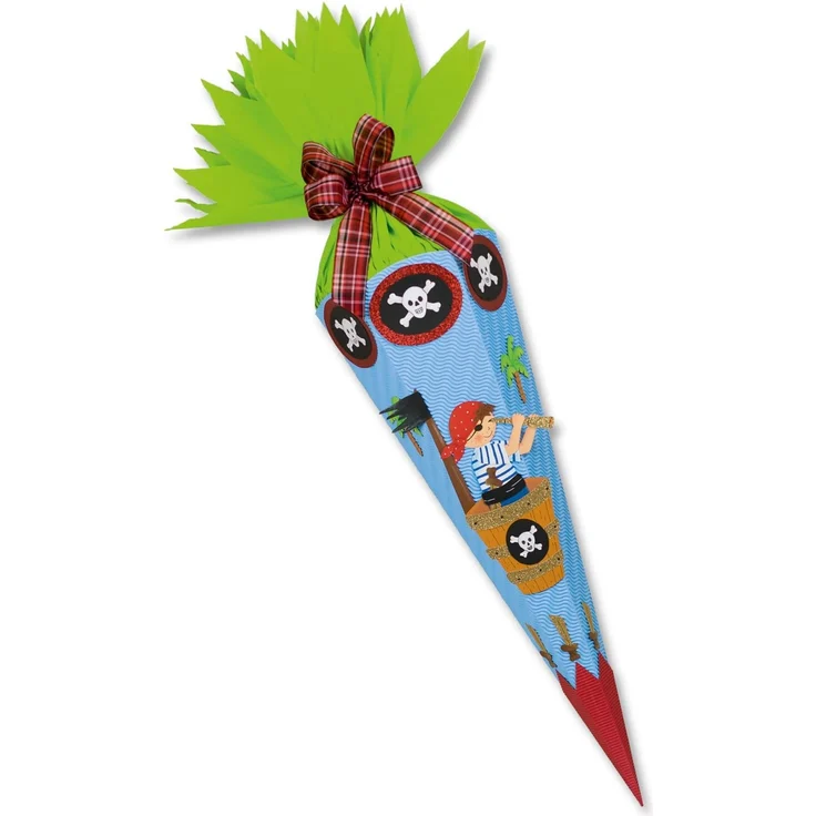 folia 92009 - Schultüten Rohlinge, aus 3D Wellpappe, sortiert in 5 Farben, 20 Tüten, Höhe 68 cm, Durchmesser 20 cm - zur Erstellung einer individuellen selbst gebastelten Zuckertüte – Bild 3