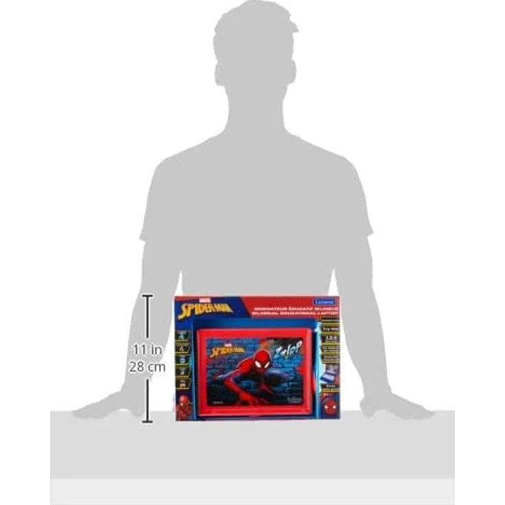 Lexibook JC598SPi1 Disney Marvel Spider-Man Peter Parker zweisprachiger Laptop, Lernen 124 Aktivitäten zum Entdecken von Mathematik, Musik, Wissen, Logik, Spielen, nur Französisch/Englisch, Blau/Rot – Bild 10