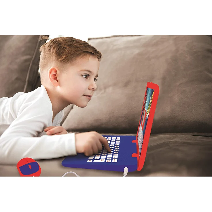 Lexibook JC598SPi1 Disney Marvel Spider-Man Peter Parker zweisprachiger Laptop, Lernen 124 Aktivitäten zum Entdecken von Mathematik, Musik, Wissen, Logik, Spielen, nur Französisch/Englisch, Blau/Rot – Bild 9