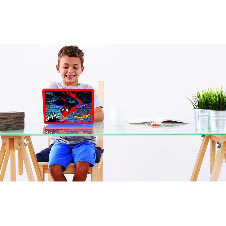 Lexibook JC598SPi1 Disney Marvel Spider-Man Peter Parker zweisprachiger Laptop, Lernen 124 Aktivitäten zum Entdecken von Mathematik, Musik, Wissen, Logik, Spielen, nur Französisch/Englisch, Blau/Rot – Bild 8