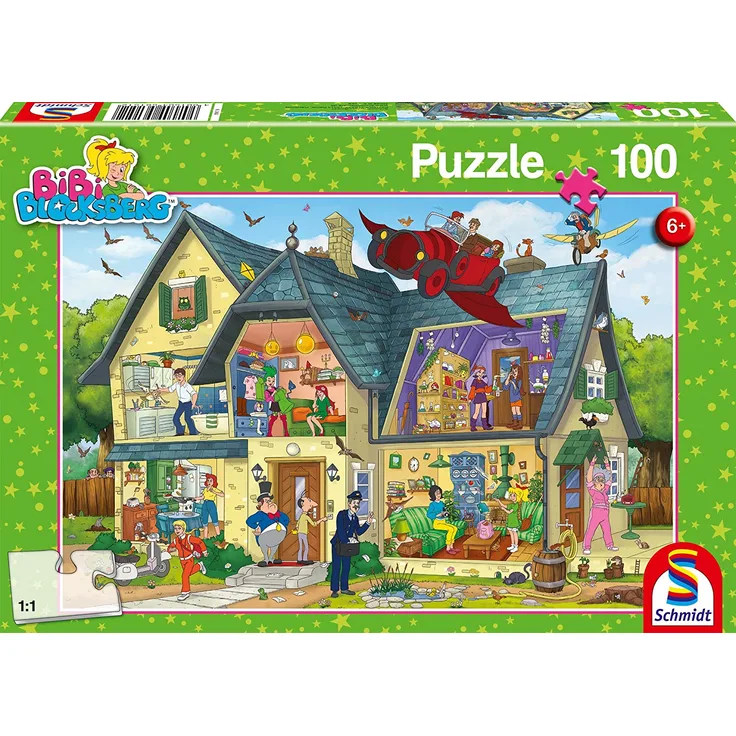 Schmidt Spiele 56151 Bibi, Blocksbergs ist was los, 100 Teile Kinderpuzzle, bunt