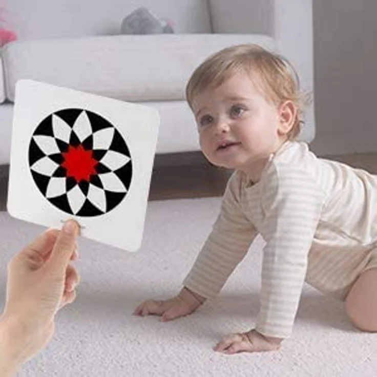 beiens High Contrast Baby Flashcard, 80 PCs 160 Seiten Schwarz Weiß Bunte Visuelle Stimulation Lernaktivitätskarte für Babys 0-3-6-12-36 Monaten, 5,5'' x 5,5'' Neugeborenes Spielzeug Babygeschenk – Bild 9