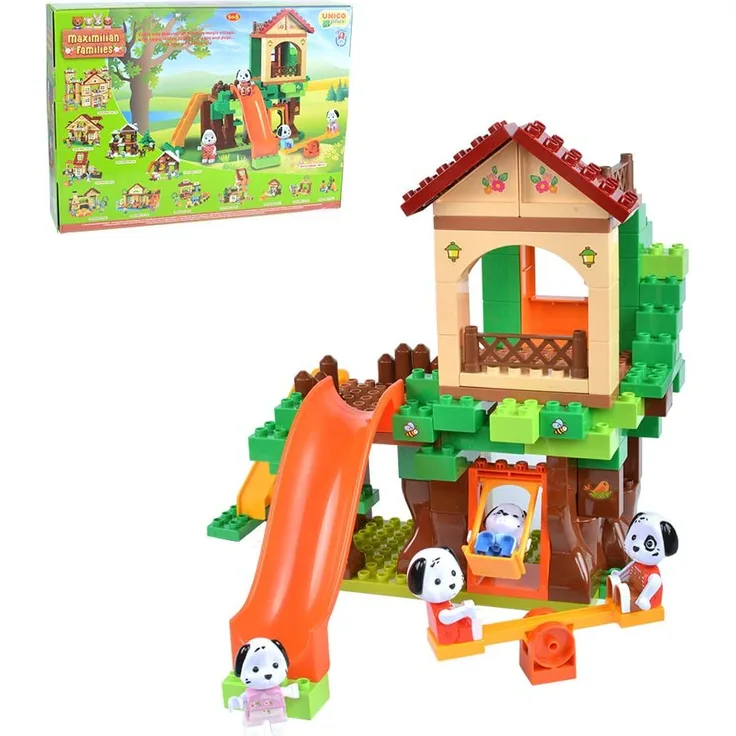 Unico 8933-0MAX Bauklötze Spielplatz für Hunde Maximilian 96 St