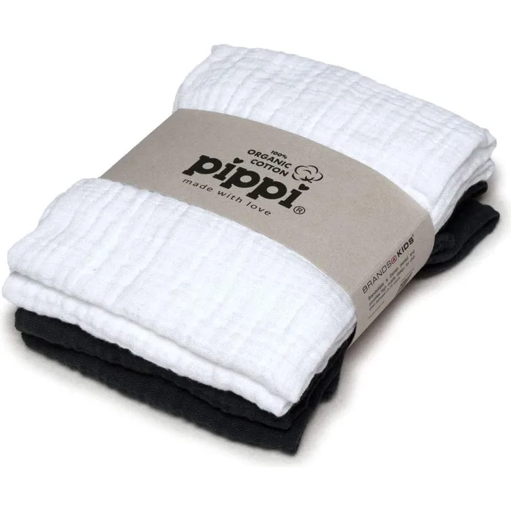 Pippi Mulltücher 4er Pack Spucktücher (weiß/navy)