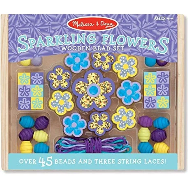 Melissa & Doug Funkelnde Blumen Bead Set - Kunsthandwerk