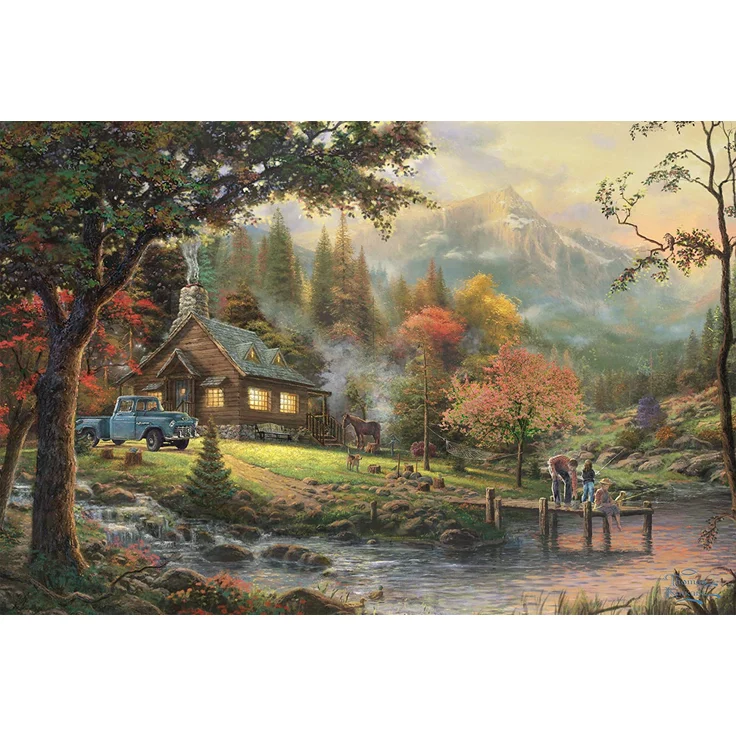 Schmidt Spiele T. Kinkade Idylle am Fluss Puzzle 500T – Bild 3