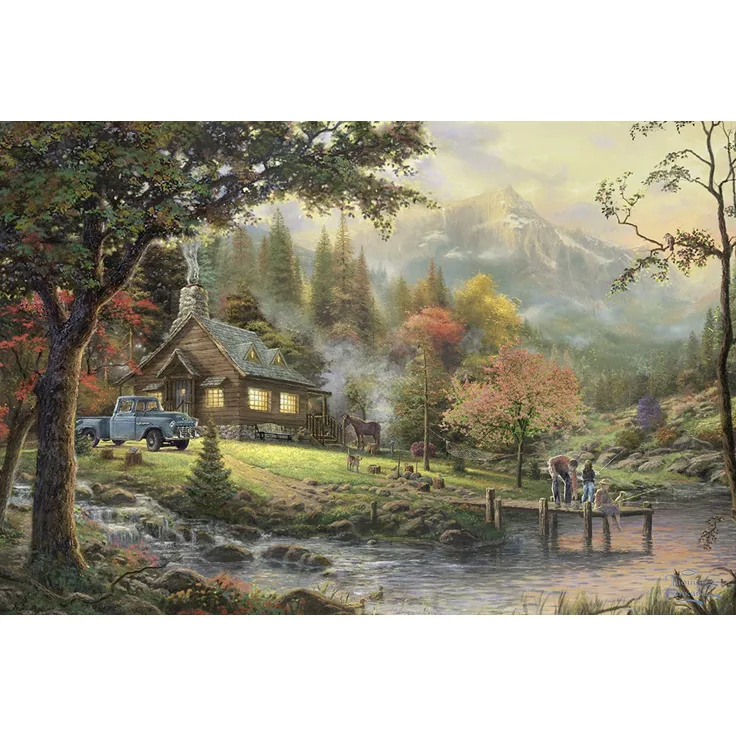 Schmidt Spiele T. Kinkade Idylle am Fluss Puzzle 500T