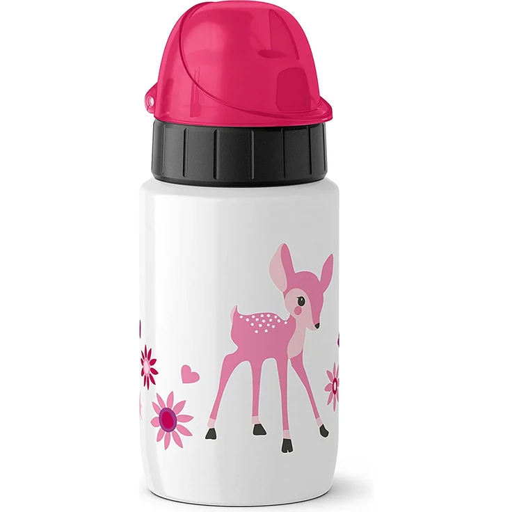 Emsa Trinkflasche. ca. 400 ml. Little deer. Light Steel Kids – Bild 1