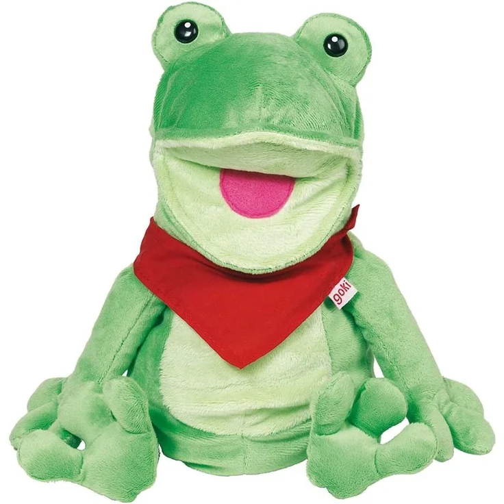 goki 108355 Handpuppe Frosch – Bild 1