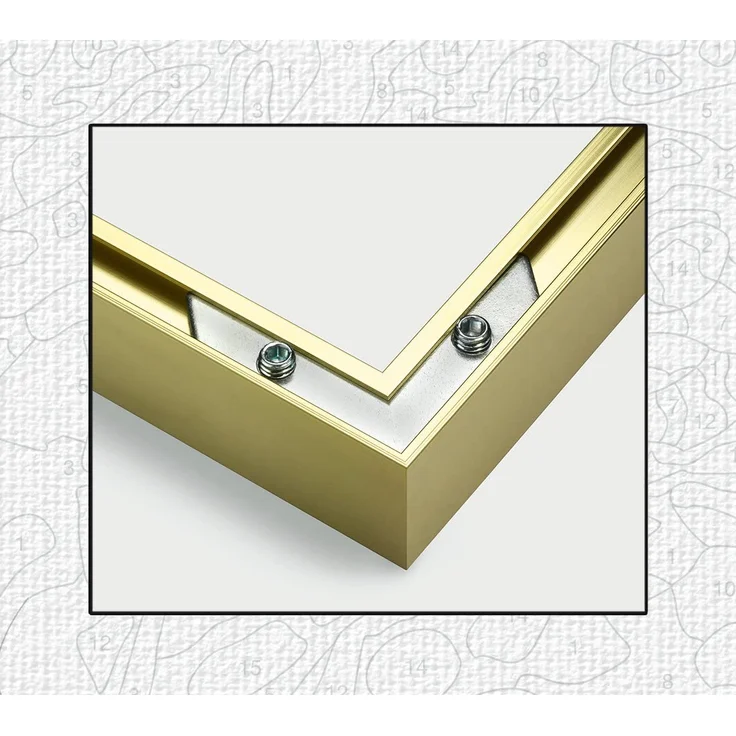 Schipper 605170704 Malen nach Zahlen, Quattro Alurahmen je 18 x 24 cm, goldglänzend ohne Glas für Ihr Kunstwerk, einfache Selbstmontage – Bild 4