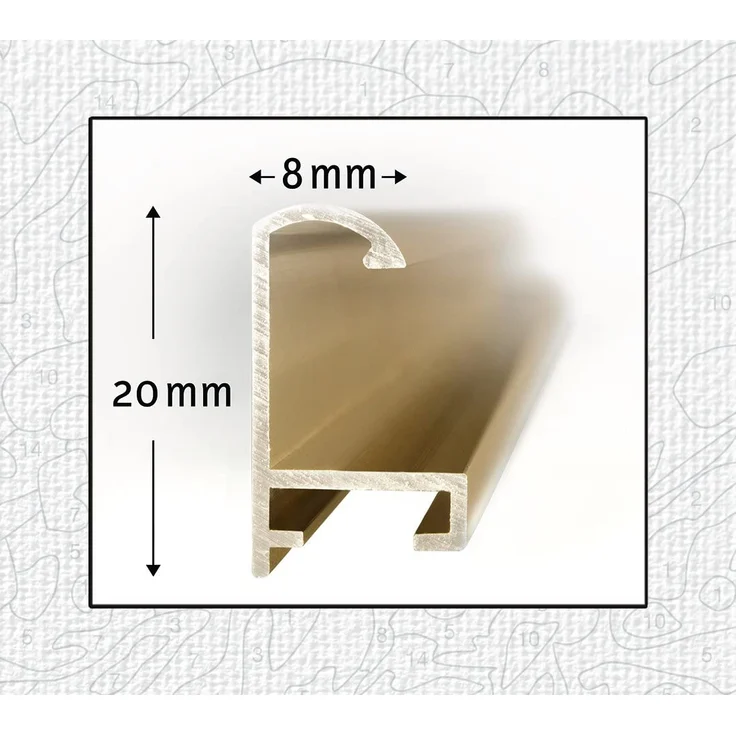 Schipper 605170704 Malen nach Zahlen, Quattro Alurahmen je 18 x 24 cm, goldglänzend ohne Glas für Ihr Kunstwerk, einfache Selbstmontage – Bild 5
