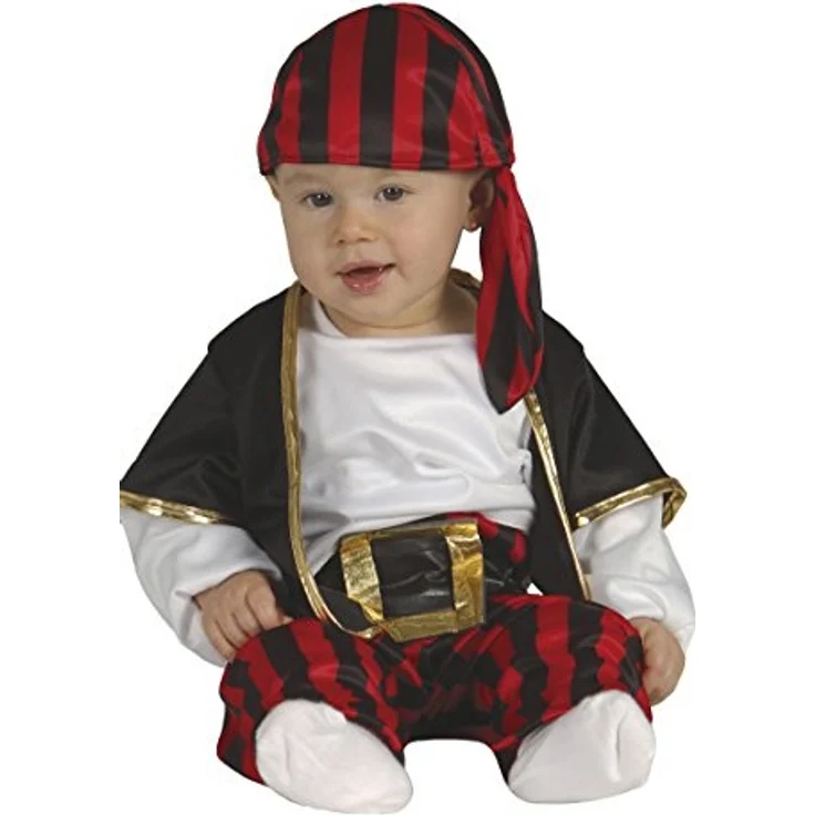 Fiestas Guirca piratenkostüm rot/schwarz Größe 86-92 – Bild 1