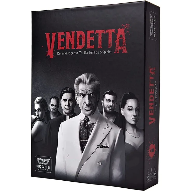 Vendetta - Escape Room Spiel Krimispiel für 1-5 Personen - Noctis Verlag Krimi Spiel Tatort Escape Game für Erwachsene Rätselspiel Detektiv Crime Exit Spiel Fall