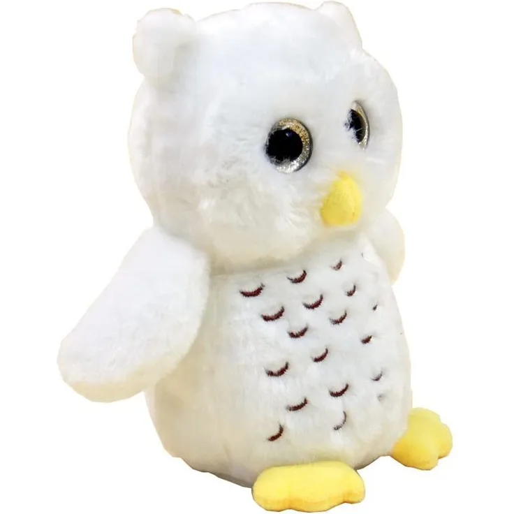 Kögler 75904 - Laber Schneeeule Mia, Labertier mit Aufnahme- und Wiedergabefunktion, plappert alles witzig nach und bewegt sich, ca. 18 cm groß, ideal als Geschenk für Jungen und Mädchen