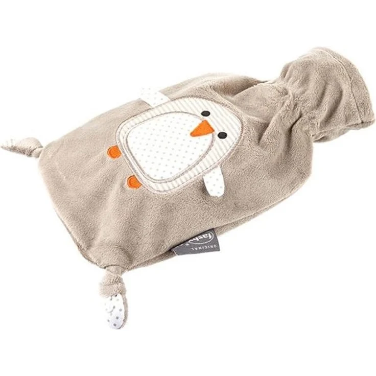 Fashy „Pia“ 35720.4 Wärmflasche / Kinderwärmflasche Pinguin ~ Thermoplast- Wärmeflasche mit kuschelweichem Flauschbezug aus 100% Polyester, robust und langlebig ~ 0,8 Liter – Bild 3