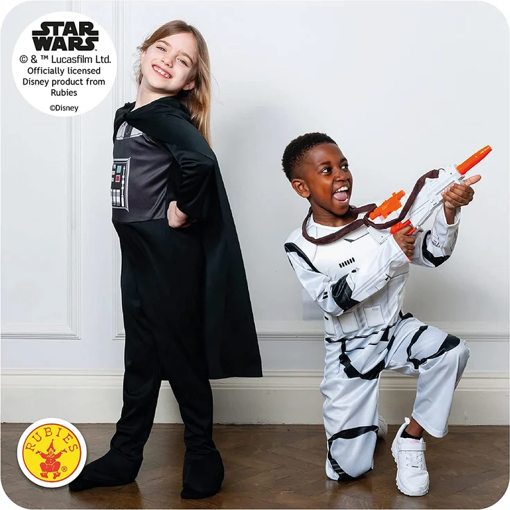Rubie's 3620268 - EP7 Stormtrooper deluxe child, L - 7/8 Jahre, weiß/schwarz – Bild 8