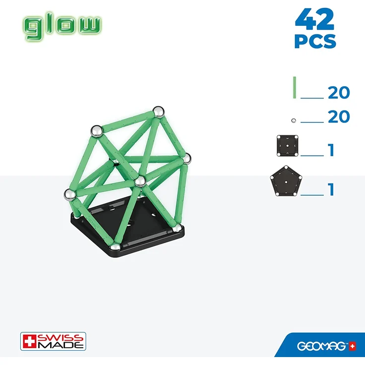 Geomag Glow Recycled Neodym-Magnet-Spielzeug 3 Jahr(e) Mehrfarbig – Bild 3