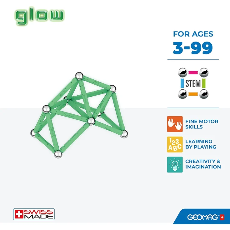 Geomag Glow Recycled Neodym-Magnet-Spielzeug 3 Jahr(e) Mehrfarbig – Bild 4