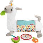 Fisher-Price GLK39 - 4 in 1 Lama weiches Spielkissen mit 4 Spielmöglichkeiten und 3 Spielzeuge zum Mitnehmen, Babyspielzeug ab der Geburt