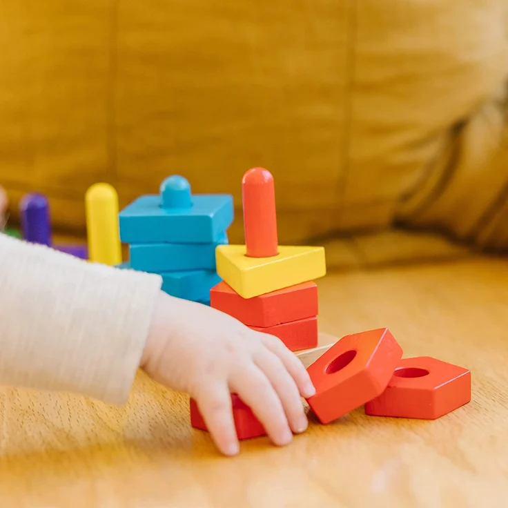 Melissa & Doug Stapel- und Sortierbrett | entwicklungsförderndes Spielzeug | motorische Fähigkeiten | 3+ | Geschenk für Jungen oder Mädchen – Bild 8