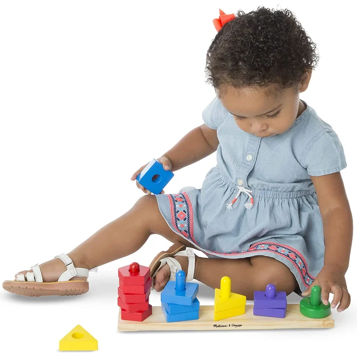Melissa & Doug Stapel- und Sortierbrett | entwicklungsförderndes Spielzeug | motorische Fähigkeiten | 3+ | Geschenk für Jungen oder Mädchen – Bild 5