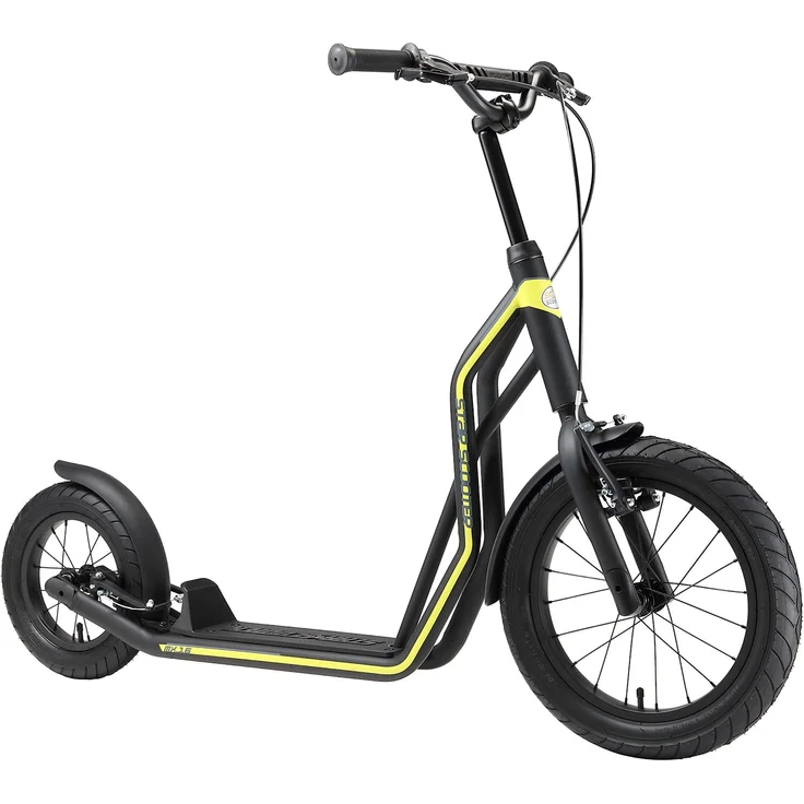STAR SCOOTER Tretroller Kinderroller ab 8 Jahre | 16 Zoll 12 Zoll Mixed Edition | Schwarz – Bild 1