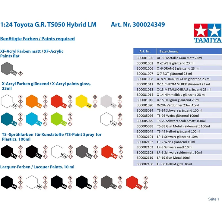 Tamiya Toyota Gazoo Racing TS050 Hybrid 1:24 (300024349) – Bild 3