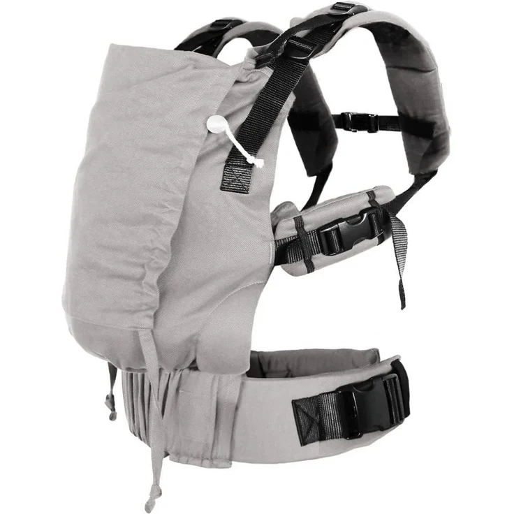 Didymos DidyFix Babytrage - Fullbuckle Tragehilfe in Silber - für Neugeborene ab Geburt von 50-86 cm - ergonomische Sitzhaltung - Bauchtrage - Hüfttrage - Rückentrage – Bild 4