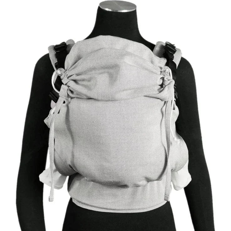 Didymos DidyFix Babytrage - Fullbuckle Tragehilfe in Silber - für Neugeborene ab Geburt von 50-86 cm - ergonomische Sitzhaltung - Bauchtrage - Hüfttrage - Rückentrage – Bild 2