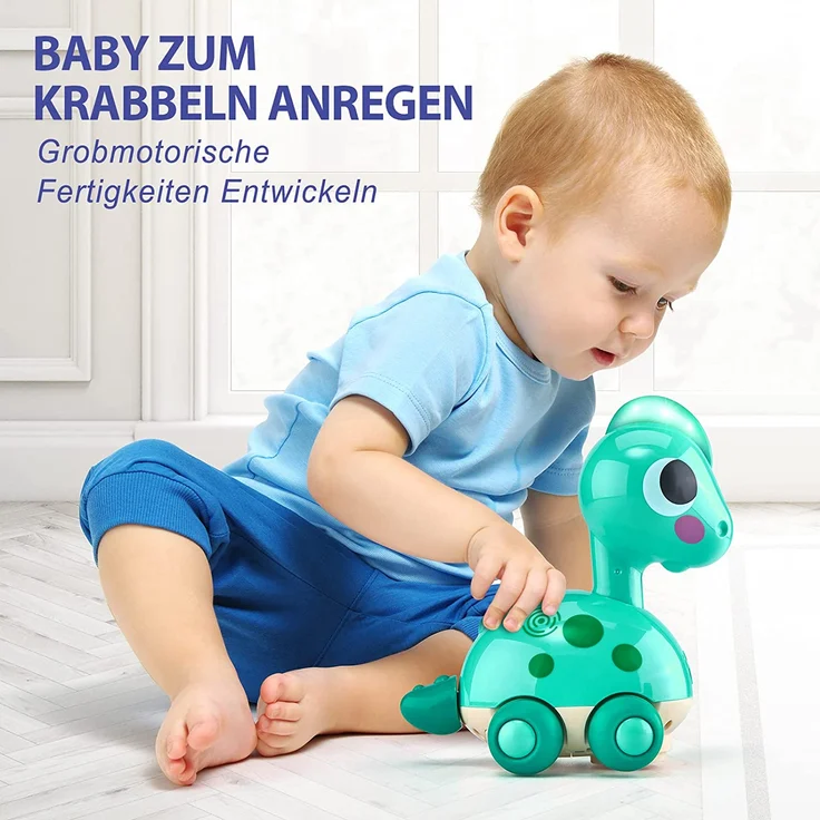 CubicFun Baby Musik Spielzeug Dinosaurier für 6-12-18 Monate, Kriechendes und Singendes Musikalisches Babyspielzeug für Kleinkinder für 6 - 12 Monate Junge Mädchen - Preisvergleich – Bild 2