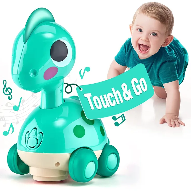 CubicFun Baby Musik Spielzeug Dinosaurier für 6-12-18 Monate, Kriechendes und Singendes Musikalisches Babyspielzeug für Kleinkinder für 6 - 12 Monate Junge Mädchen - Preisvergleich