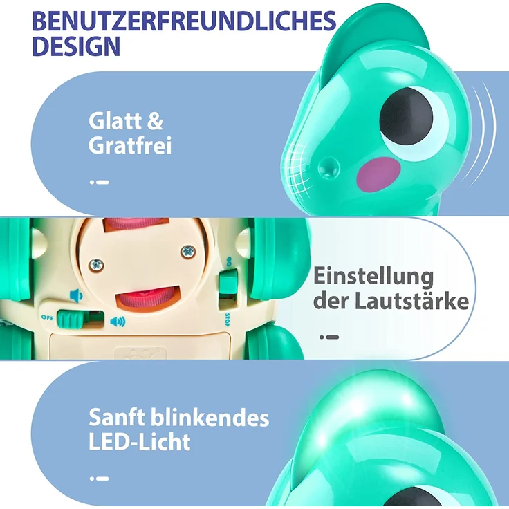 CubicFun Baby Musik Spielzeug Dinosaurier für 6-12-18 Monate, Kriechendes und Singendes Musikalisches Babyspielzeug für Kleinkinder für 6 - 12 Monate Junge Mädchen - Preisvergleich – Bild 4
