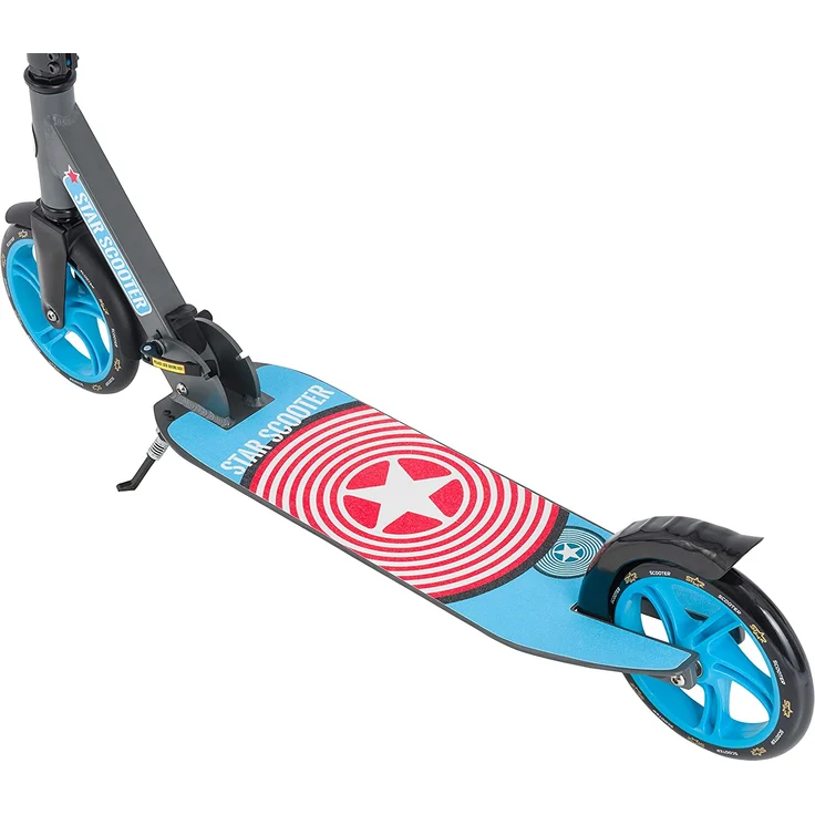 Star Scooter Roller Alu City XXL 205mm - Grau Blau – Bild 4