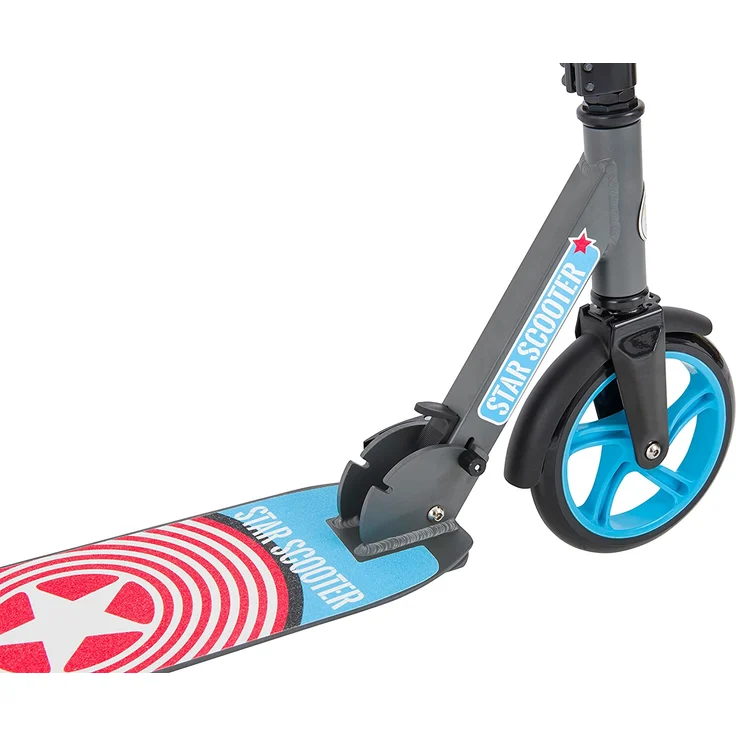 Star Scooter Roller Alu City XXL 205mm - Grau Blau – Bild 3