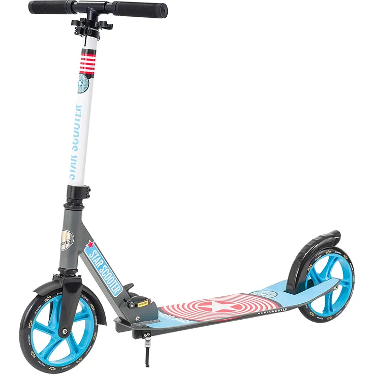 Star Scooter Roller Alu City XXL 205mm - Grau Blau